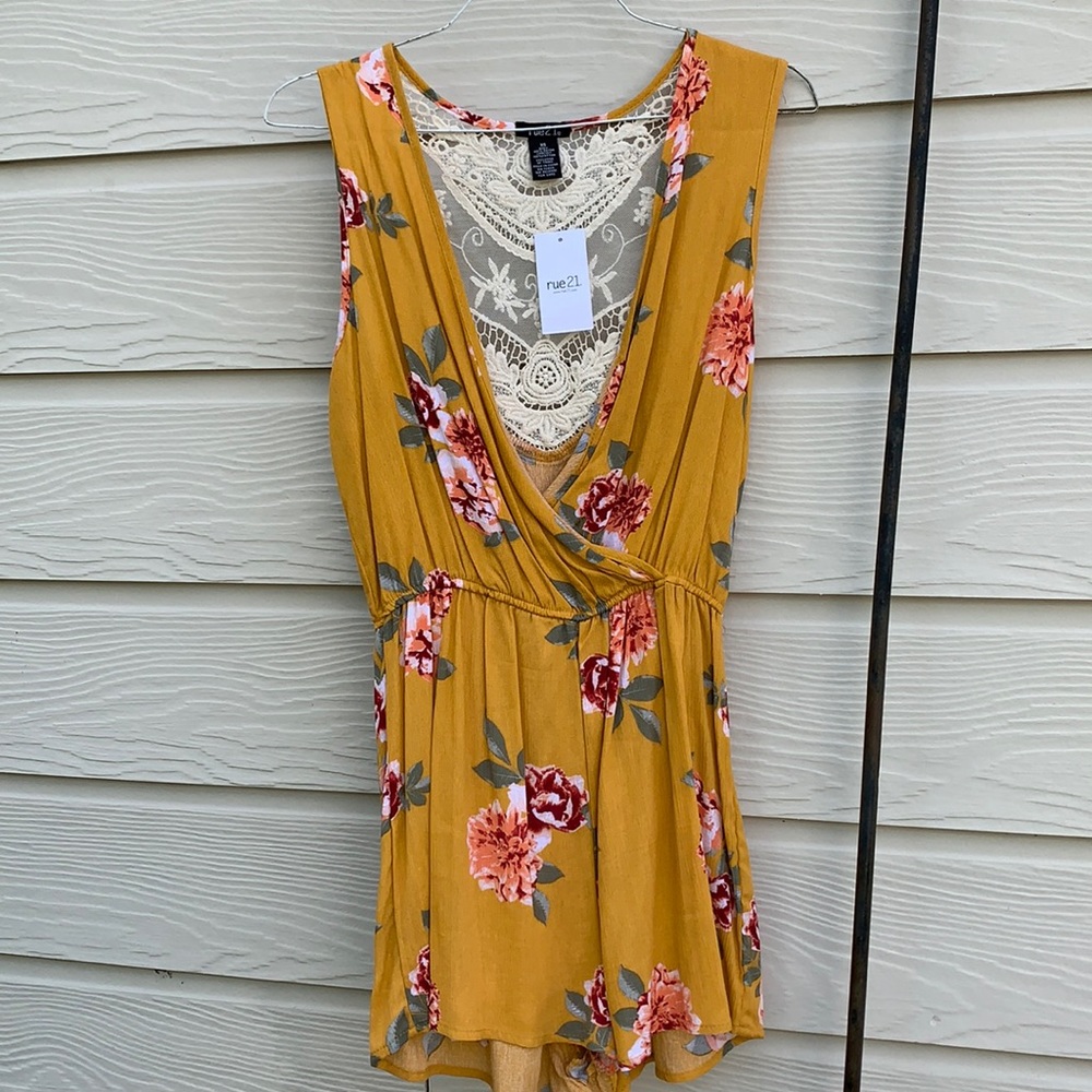 Yellow Floral Romper